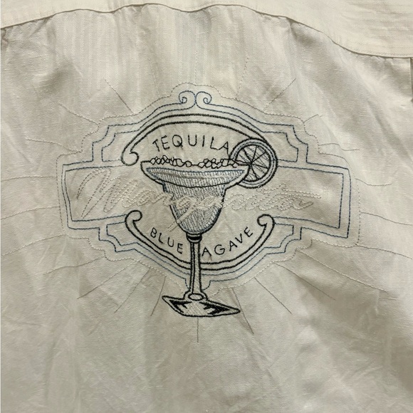 Cubavera White Embroidered  Tequila Blue Agave Margarita Shirt Men XXL - Picture 8 of 8